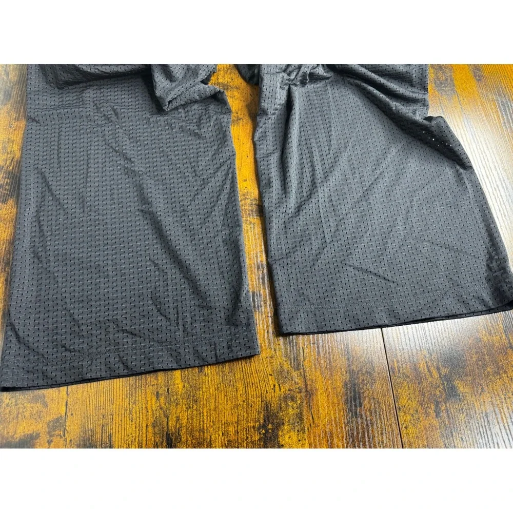 Alo Yoga Mesh Wide Leg Pants Black Elastic Waist Athleisure Women Small - Picture 4 of 4